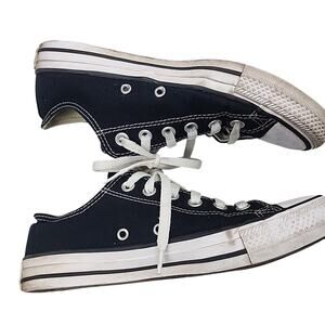 BO32 Converse Chuck Taylor All Star Blue Low Top Lace Up Shoes M 6 W 8